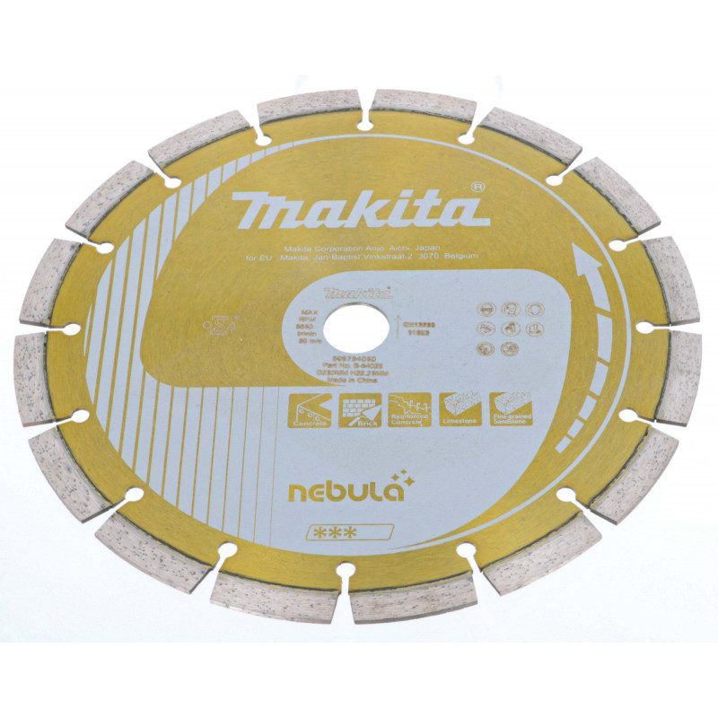Disque Makita à tronçonner 230 mm diamant Nebula B-54025