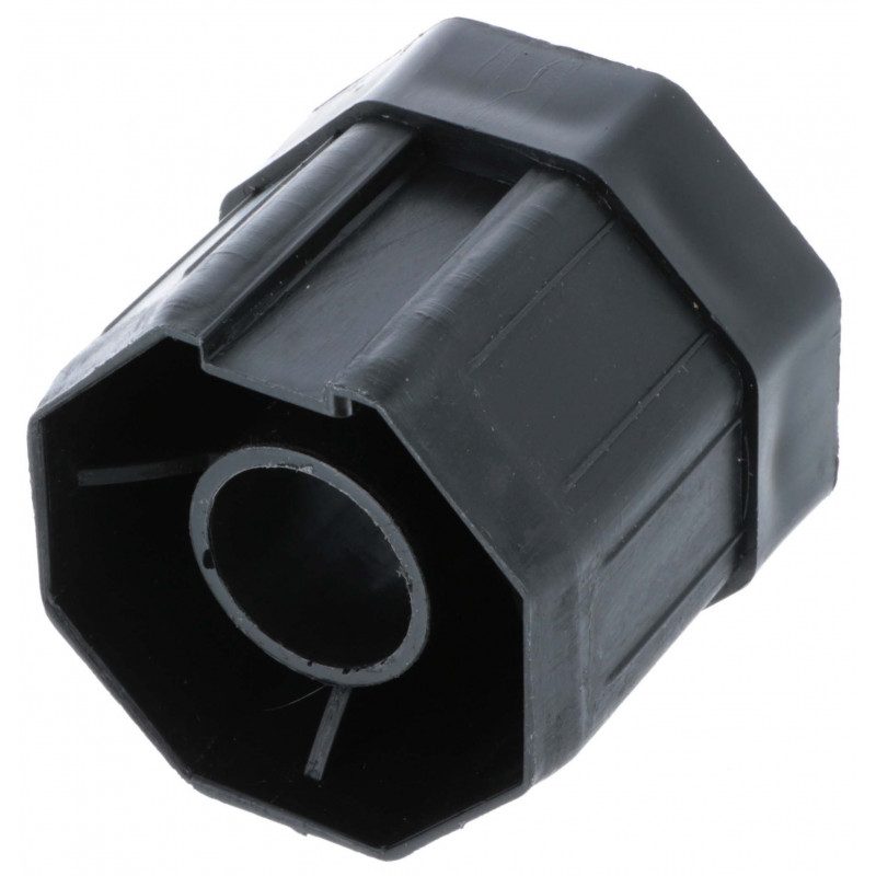 Embout De Tube Pour Volet Roulant Octogonal 60 Mm - Sortie Crabot 20 Mm Mâle Et 12 Mm Femelle - Plastique Durable