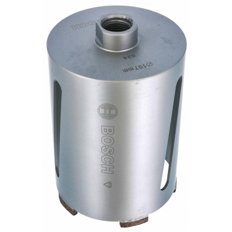Bosch Accessories 2608587341 Couronne de forage à sec diamantée G 1/2 107 mm 150 mm 6 segments 7 mm 