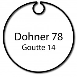 Bague adaptation moteur Somfy LT60 Dohner 78 Goutte 14
