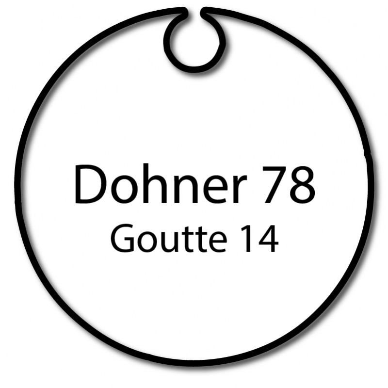 Bague adaptation moteur Somfy LT60 Dohner 78 Goutte 14