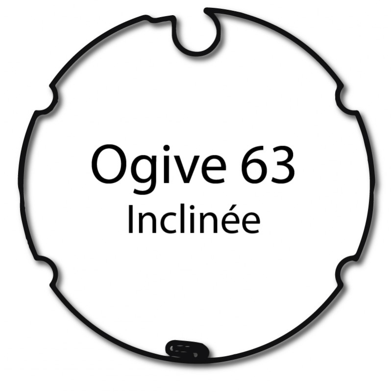 Bagues adaptation moteur Nice Era M et MH - Ogive 63 inclinee