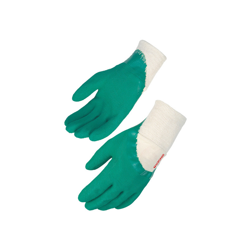 Gants de manutention latex poigné tricot- Singer LAT426IG - taille 9