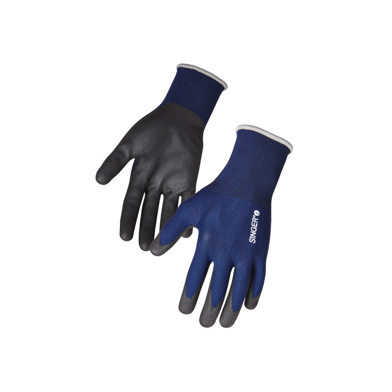 Gants de manutention nitrile mousse dos aéré - Singer PER200 - taille 8