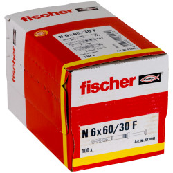 Chevilles à frapper Fischer N 6 x 60/30 F - 513841
