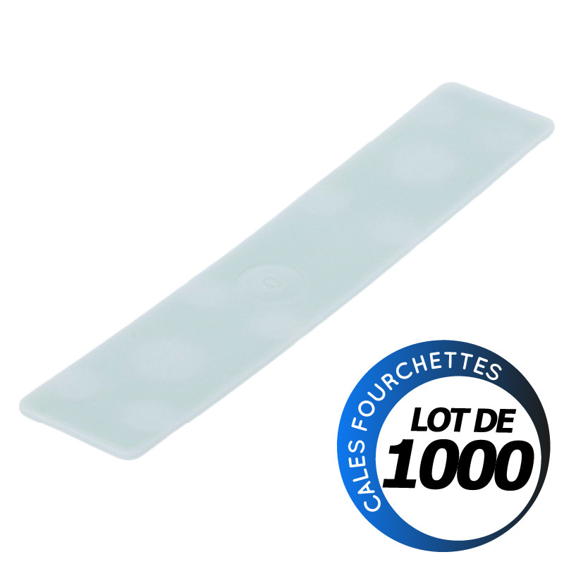 Cales plates vitrage - 100 x 24 x 1 mm - Boite 1000