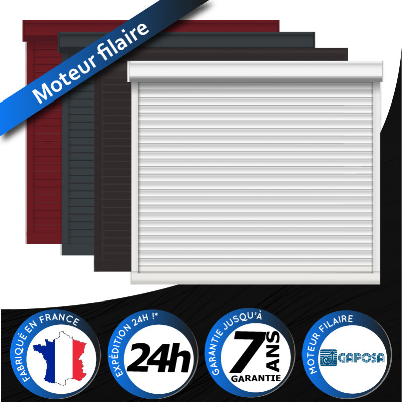 Volet roulant aluminium rénovation filaire Gaposa pan coupé 45° Volet roulant aluminium rénovation filaire Gaposa pan coupé 45°