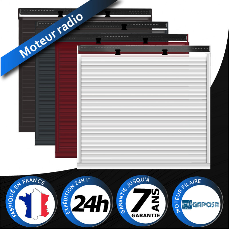 Volet roulant aluminium traditionnel radio Gaposa pan coupé 45° Volet roulant aluminium traditionnel radio Gaposa pan coupé 45°