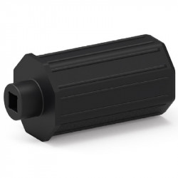 Embout De Tube Pour Volet Roulant Octogonal 60 Mm - Sorties Crabot 27 Mm Mâle / Carré 10 Mm / Ø12 Mm Femelle