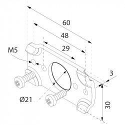 Support moteur Cherubini à visser - Série 35 mm