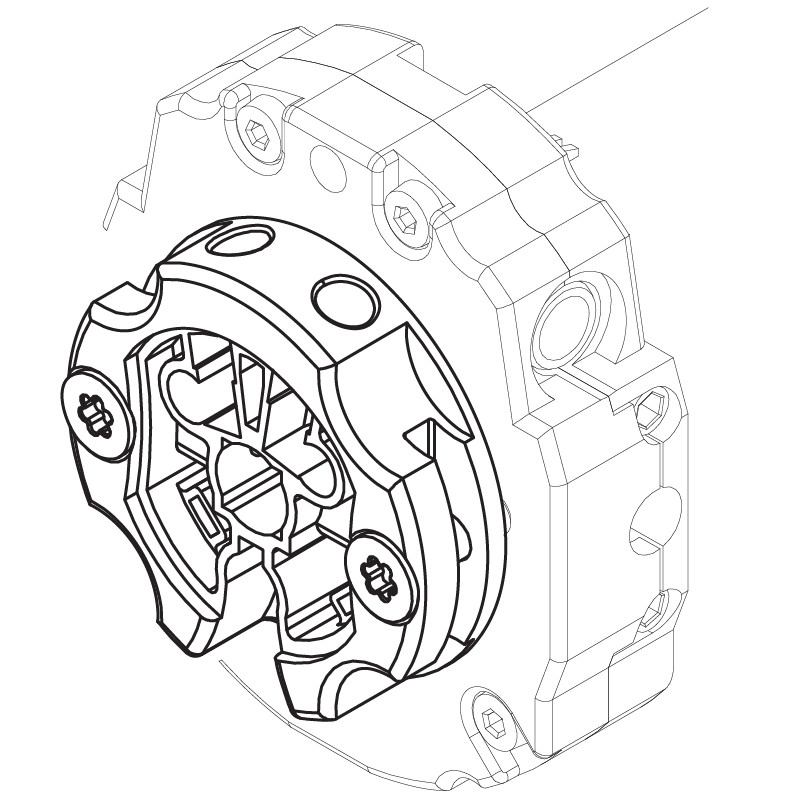 Support moteur Cherubini adaptateur tête Ocean - Série 45 mm