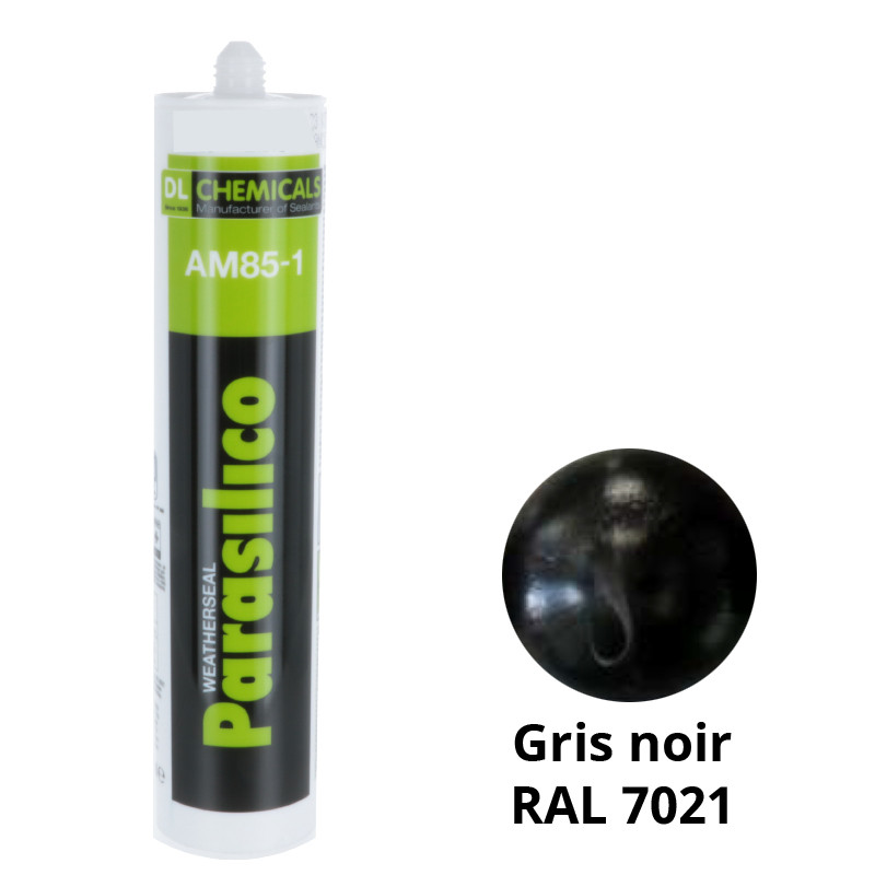 Silicone Parasilico AM 85-1 gris noir RAL 7021 - DL Chemicals 105377