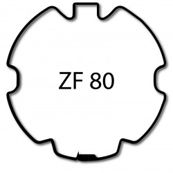 Bagues moteur 58 mm tube ZF 80 - Elero 22 032.0001