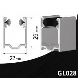 Coulisse volet roulant aluminium GL028 - 29 x 22 mm traditionnelle