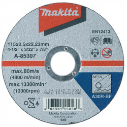 Disque Makita 115 mm a tronçonner - A-85307