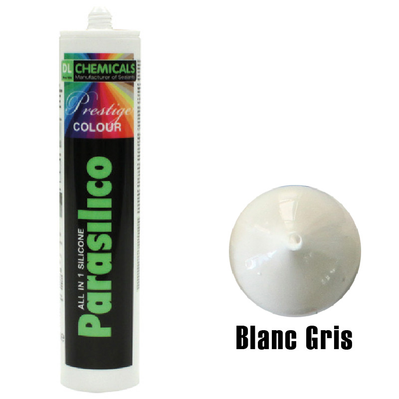 Silicone Parasilico prestige colour DL Chemicals - Blanc gris RAL 9002 - Déstockage