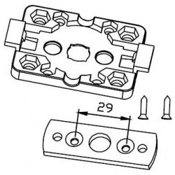 Support moteur volet roulant 50 x 68 mm - Came 001YM0102