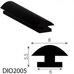 Joint coulisse volet roulant PVC talon 6 mm - DIO2005