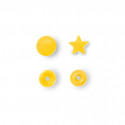 Boutons pression Color Snaps jaunes motif étoile - Prym 393210