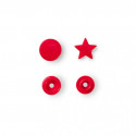 Boutons pression Color Snaps rouges motif étoile - Prym 393238