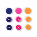Boutons pression Color Snaps orange/fuchsia/violet Prym Love - Prym 393006