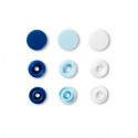 Boutons pression Color Snaps Prym Love bleu/blanc - Prym 393009