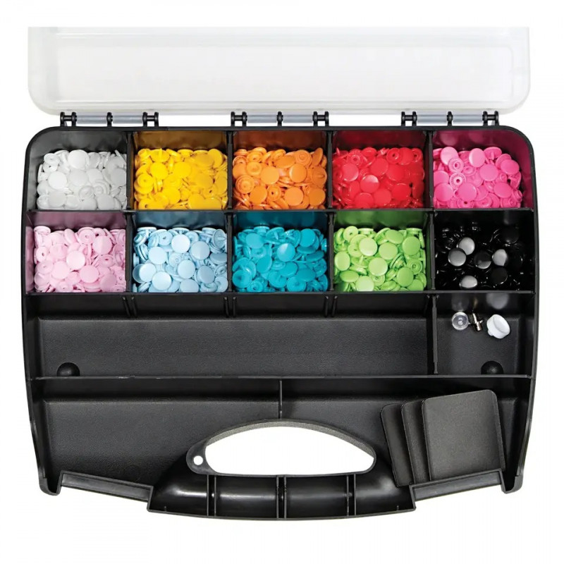 Mallette Color Snaps colorés - 10 x 30 pièces - Prym 393900