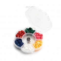 Mallette Color Snaps Mini colorés - 6 x 12 pièces - Prym 393950