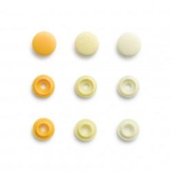 Boutons pression 9 mm Color Snaps Mini jaunes - Prym 393503