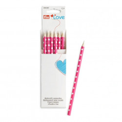 10 Crayons de marquage blanc - fuchsia - Prym 610851