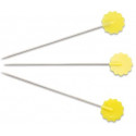 Épingles Quilting avec Tête de Fleur 0,60 x 50 mm - Argent/Jaune