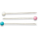 Épingles à piquer Macramé 1,15 x 55 mm - Argent avec Têtes Pastel