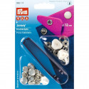 Bouton pression sans couture "Jersey" 12 mm, imitation nacre - Prym 390117
