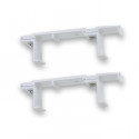 Lot de 2 supports plafonds doubles pour tringle rideaux Prestige - Blanc