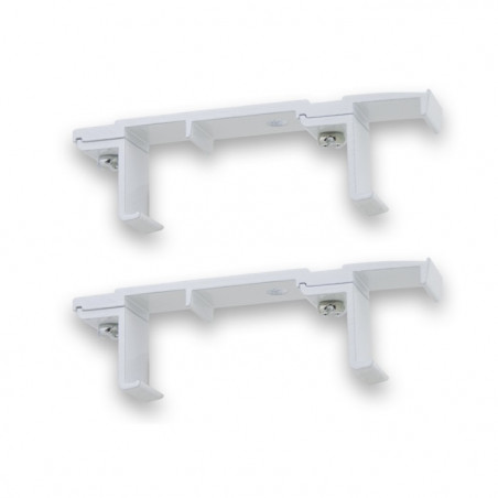 Tringle à Rideau Boulet 1 Mètre - Aluminium Blanc, Pour Fixation Murale Ou Plafond - Rail Coulissant Fluide, Installation Facile