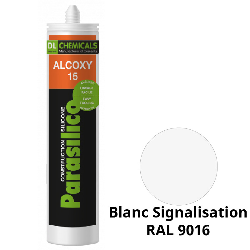 Silicone Parasilico Alcoxy 15 blanc signalisation RAL9016 DL Chemicals
