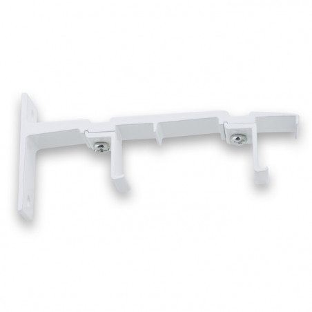 Kit barre à rideaux 2M50 Tendance 20mm Mur Pommeau Nickel Mat - Boulet