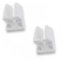 Lot de 2 supports entre-murs pour tringle rideaux Prestige - Blanc