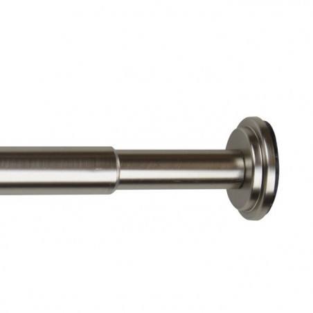 Support Réglable Tringle Tringle à Rideaux Extensible 80-150cm Noir - Métal, 25mm, Avec Supports Rideau 80-150cm