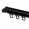 Tringle Rail DS Aluminium Noir pour Rideaux - 1,50m