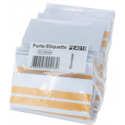 Porte étiquette Prunier PVC adhésif découpé 40x100 mm - PES4010 (x50)