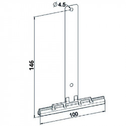 Attache tablier à visser volet roulant 146 mm lame de 14 - ZF H881C