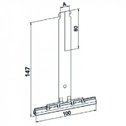 Attache tablier à clipper volet roulant 147 mm lame de 14 - ZF H881A