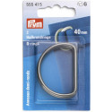 Anneaux demi rond 40 mm - Bruni brillant - Prym 555415