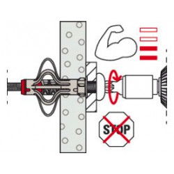 Chevilles métalliques DuoHM 4x55 empreinte TX - Fischer 572923 (x25)