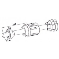 Tandem réglable tube ZF 45 axe Ø16 L220 - ZF A245