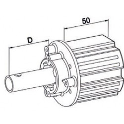 Embout tube ZF 64 L50 côté manœuvre axe Ø16 - ZF A296