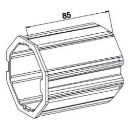 Adaptateur pour embout octogonal 60/70 L85 - ZF A482