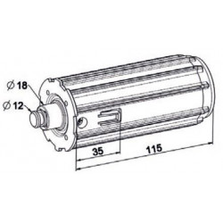 Embout escamotable téton Ø18 tourillon/Ø12 tube ZF 54 - ZF A490T