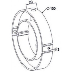 Bague d'enroulement Ø130 mm ZF A565 pour tube ZF 80